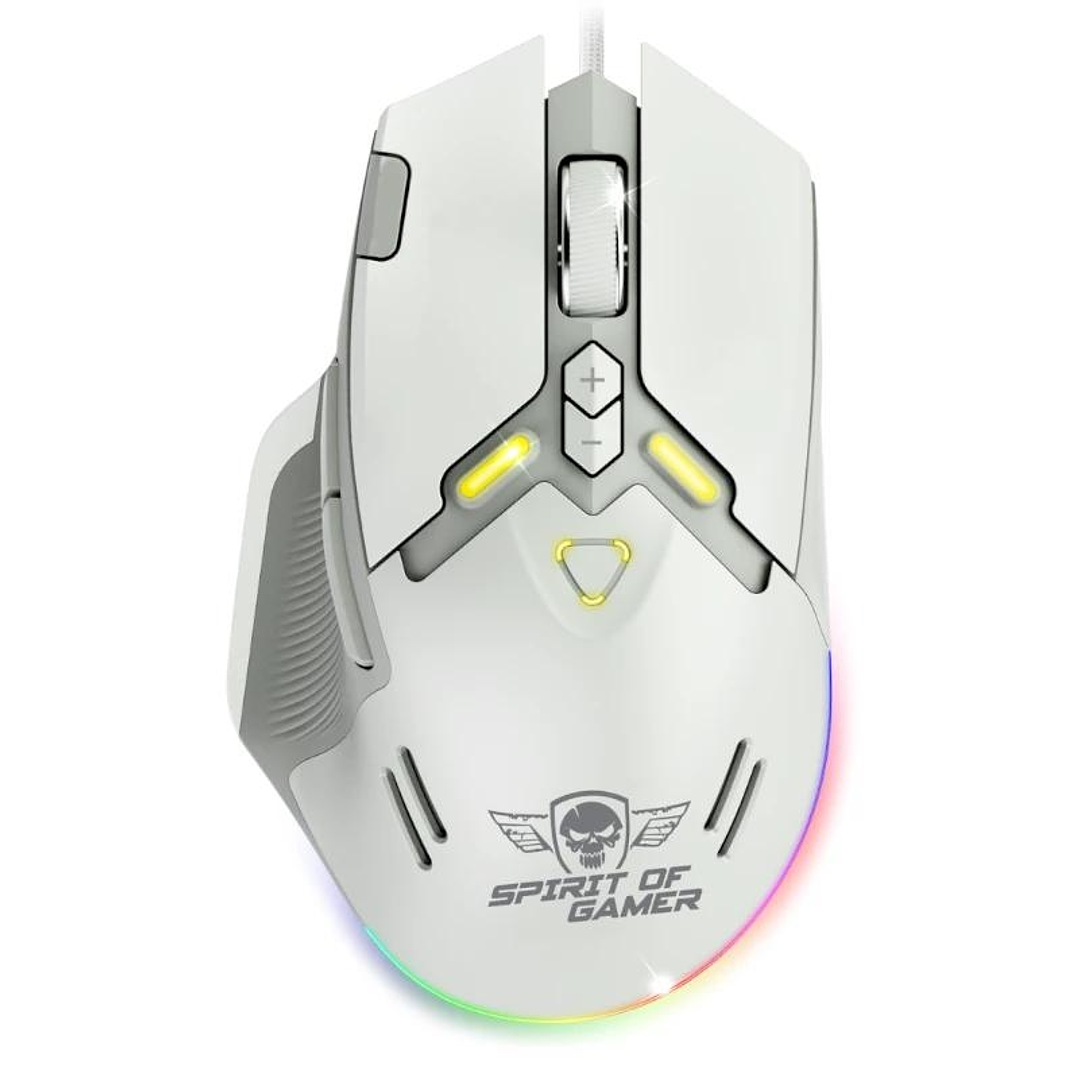 Spirit of Gamer Ratón Elite M60 Blanco RGB 1