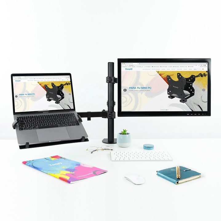 Tooq DB1200TN-B Soporte mesa monitor/portátil 3