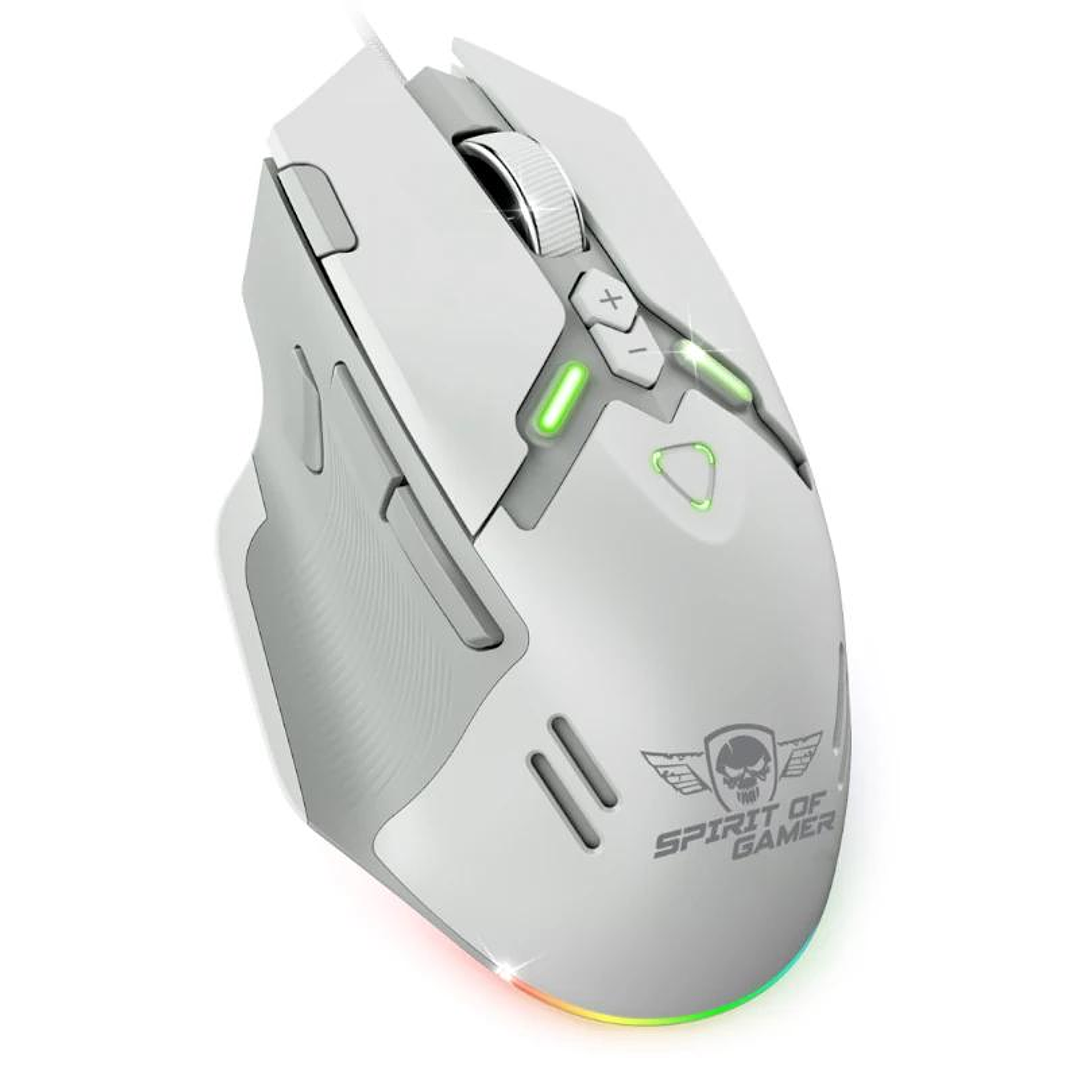 Spirit of Gamer Ratón Elite M60 Blanco RGB 2