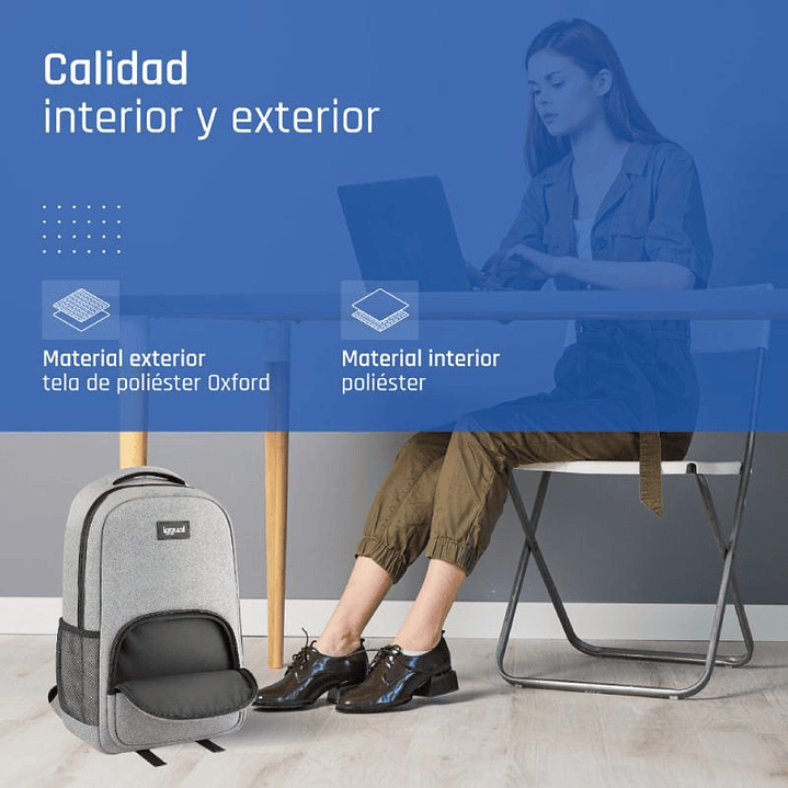 iggual Mochila portátil 15.6-17 Everyday Use gris 2