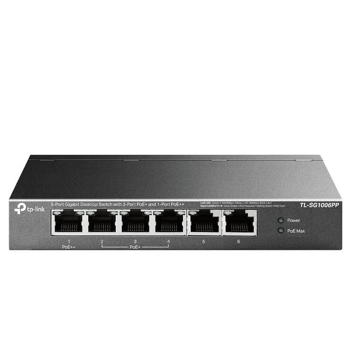 TP-Link TL-SG1006PP Switch 6xGB (3xPoE+ 1xPoE++) 1