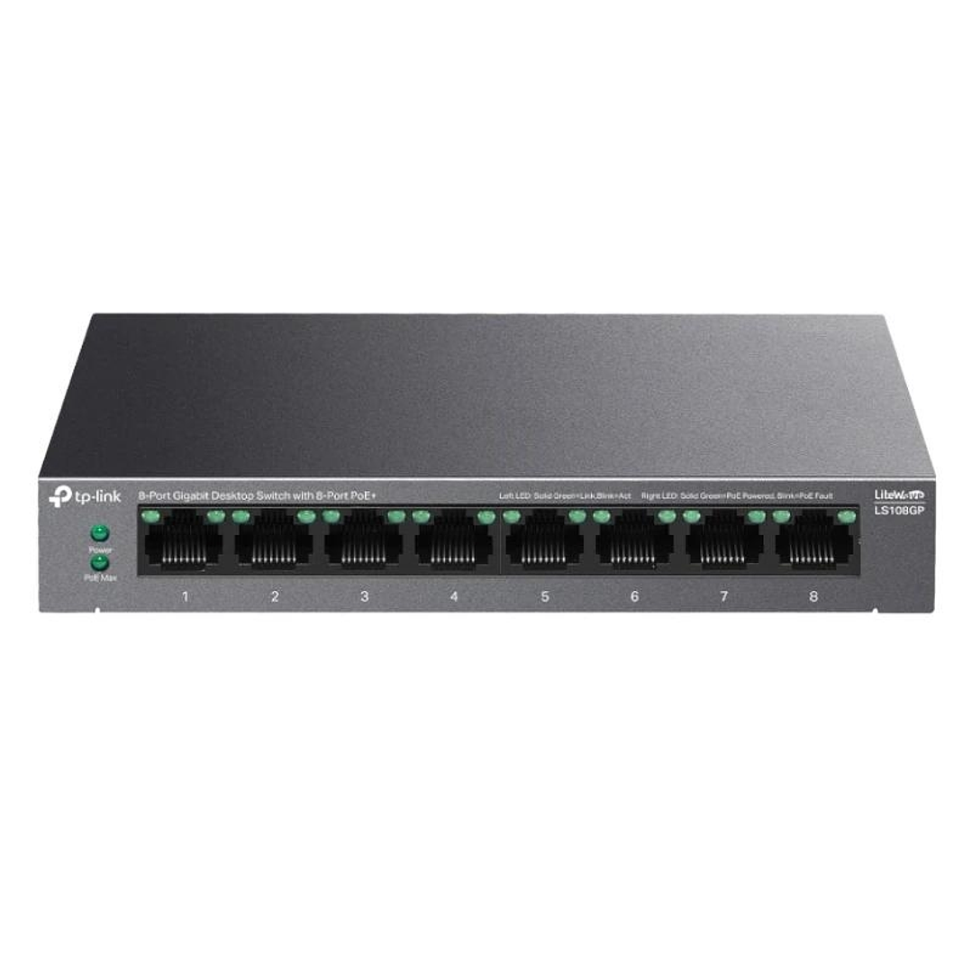 TP-Link LS108GP Switch 8xGb PoE+ 62W Desktop 1