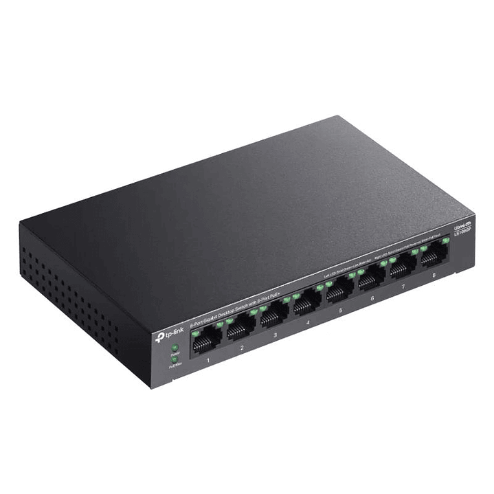 TP-Link LS108GP Switch 8xGb PoE+ 62W Desktop 2