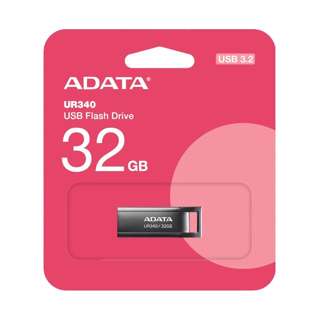 ADATA Lapiz USB UR340 32GB USB 3.2 Metal Black 2