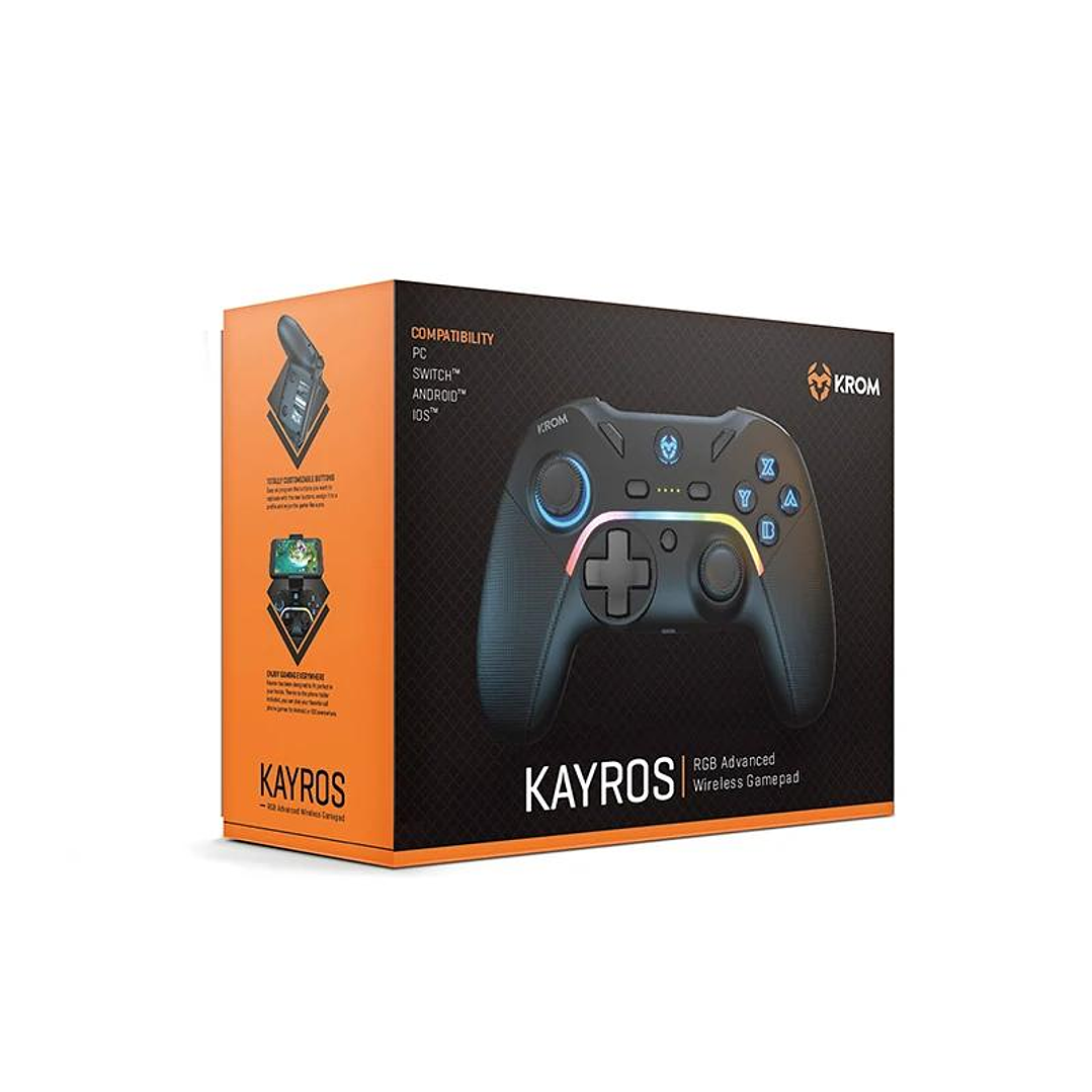 KROM Gamepad Kayros wireless RGB PC/Switch/Android 4
