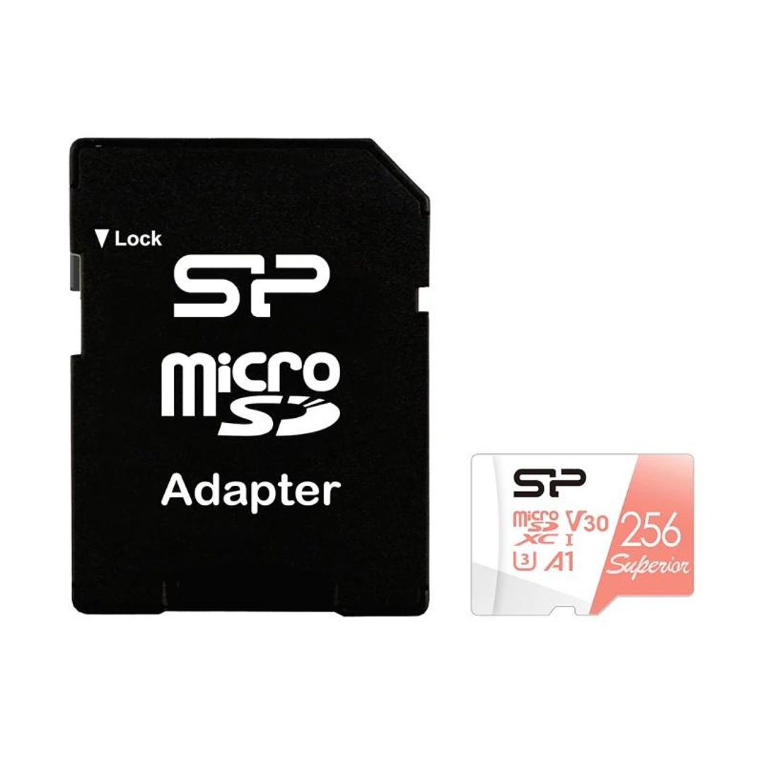 SP MicroSDXC 256GB Clase 10 V30 A1 2