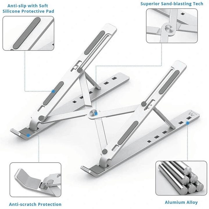Ewent EW1266 soporte portátil viaje aluminio 17