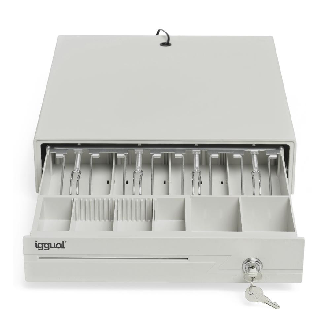 iggual Cajón portamonedas IRON-10W 38cm 4+6 blanco 2