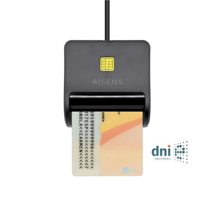 Aisens Lector Tarjetas Inteligente DNI Negro 2