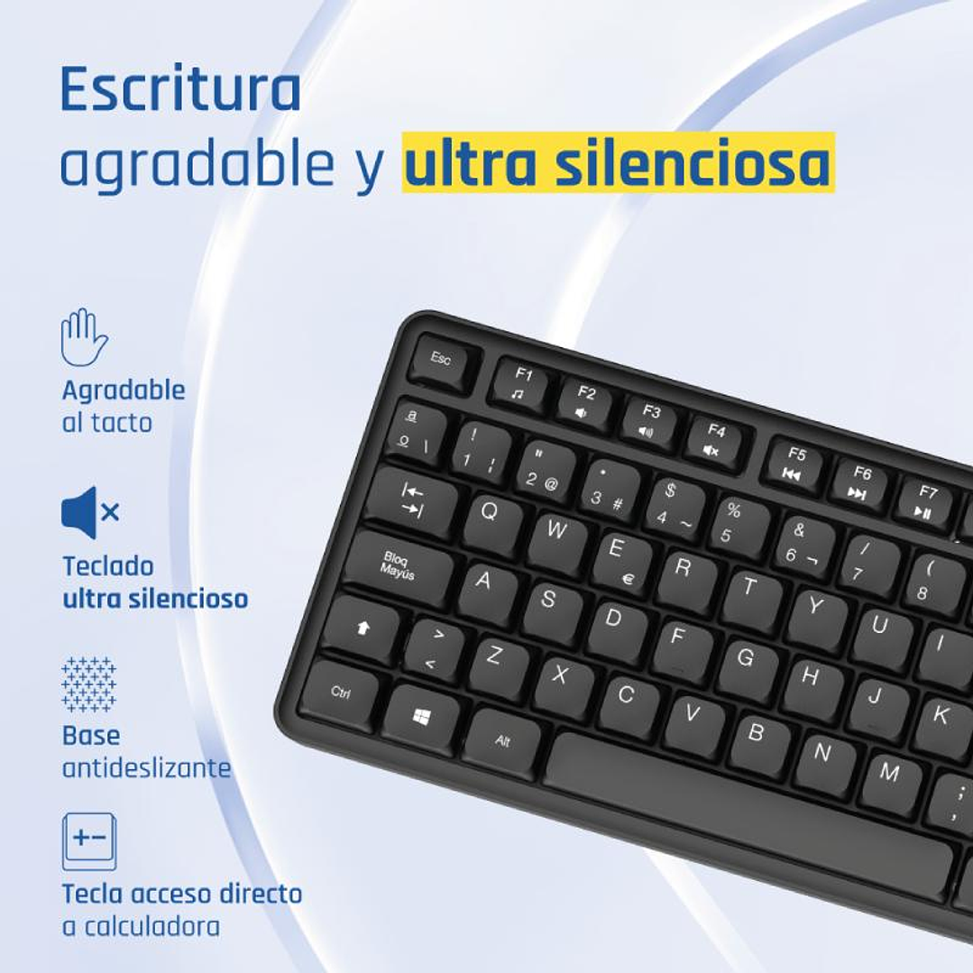 iggual Teclado USB estándar CK-SILENT-105T negro 2