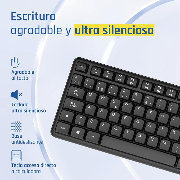 iggual Teclado USB estándar CK-SILENT-105T negro 2