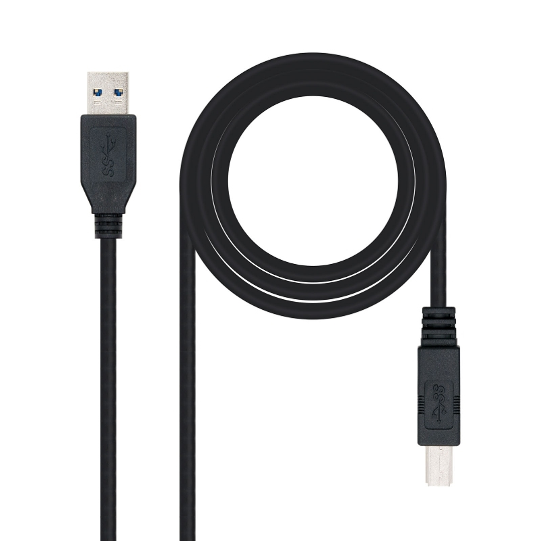 Nanocable Cable USB 3.0, impresora A/M-B/M, 2m 1