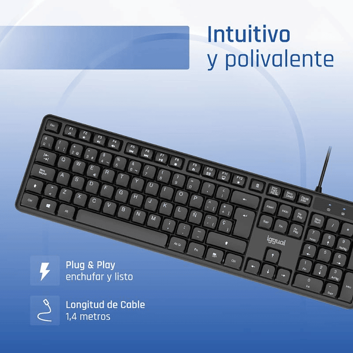 iggual Teclado USB estándar CK-SILENT-105T negro 4