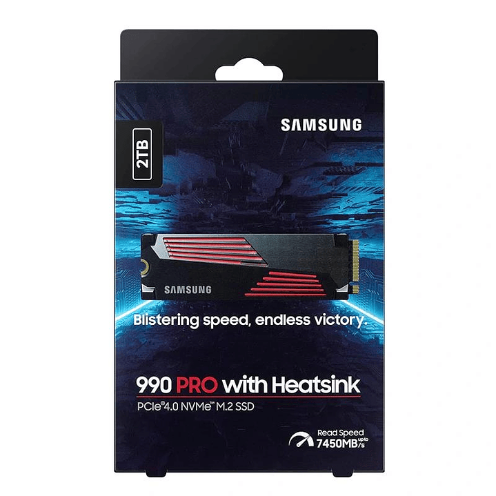 Samsung 990 PRO HeatSink SSD 2TB PCIe 4.0 NVMe M.2 3