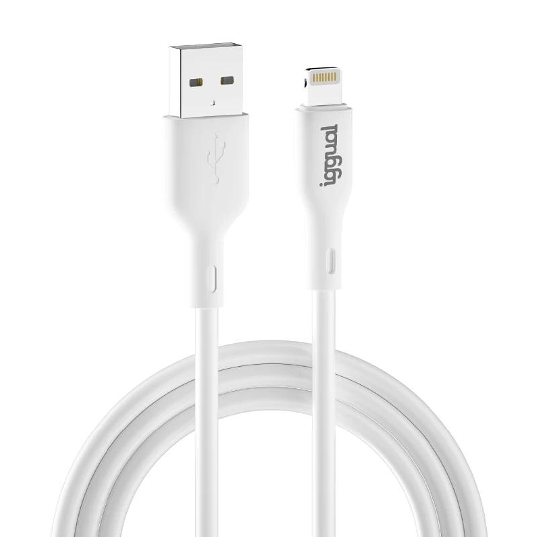 iggual cable USB-A/Lightning 100 cm blanco 1