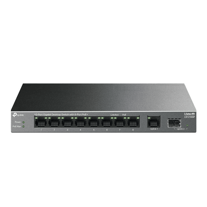 TP-Link LS1210GP Switch 8xG PoE+ 1xGb 1xSFP 61W 1