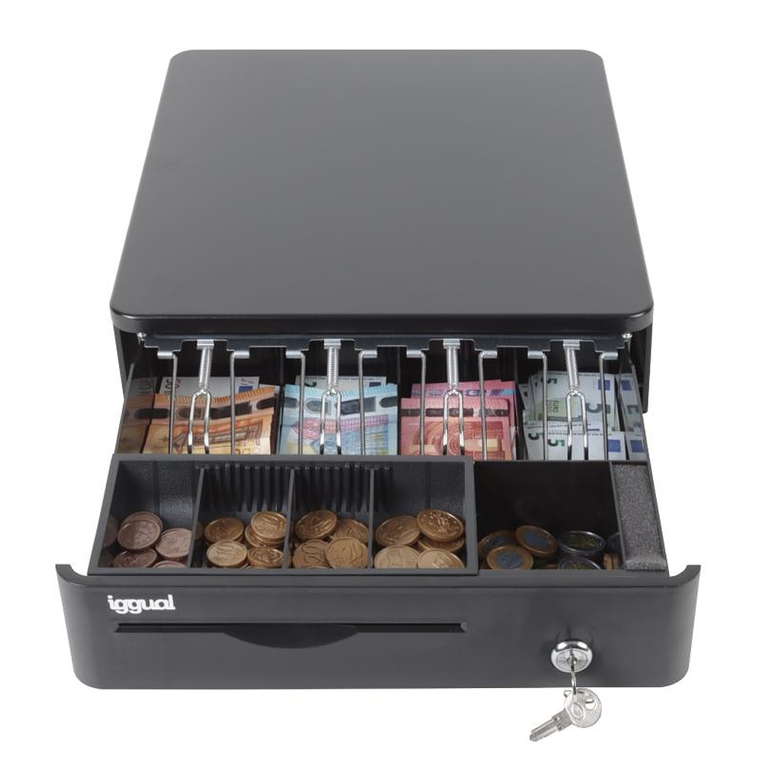 iggual Cajón Portamonedas IRON-10R 38cm 4+5 negro 1