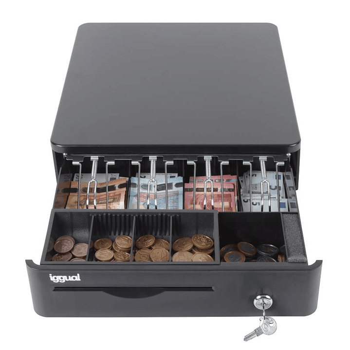 iggual Cajón Portamonedas IRON-10R 38cm 4+5 negro 1