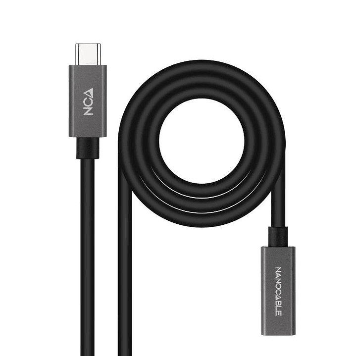 Nanocable Cable USB 3.2 Gen2 USB-C M/H 1 M Negro 1