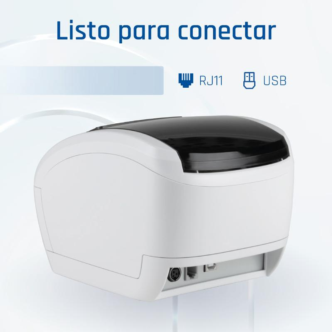 iggual Impresora térmica TP EASY 80W USB+RJ11 blan 3