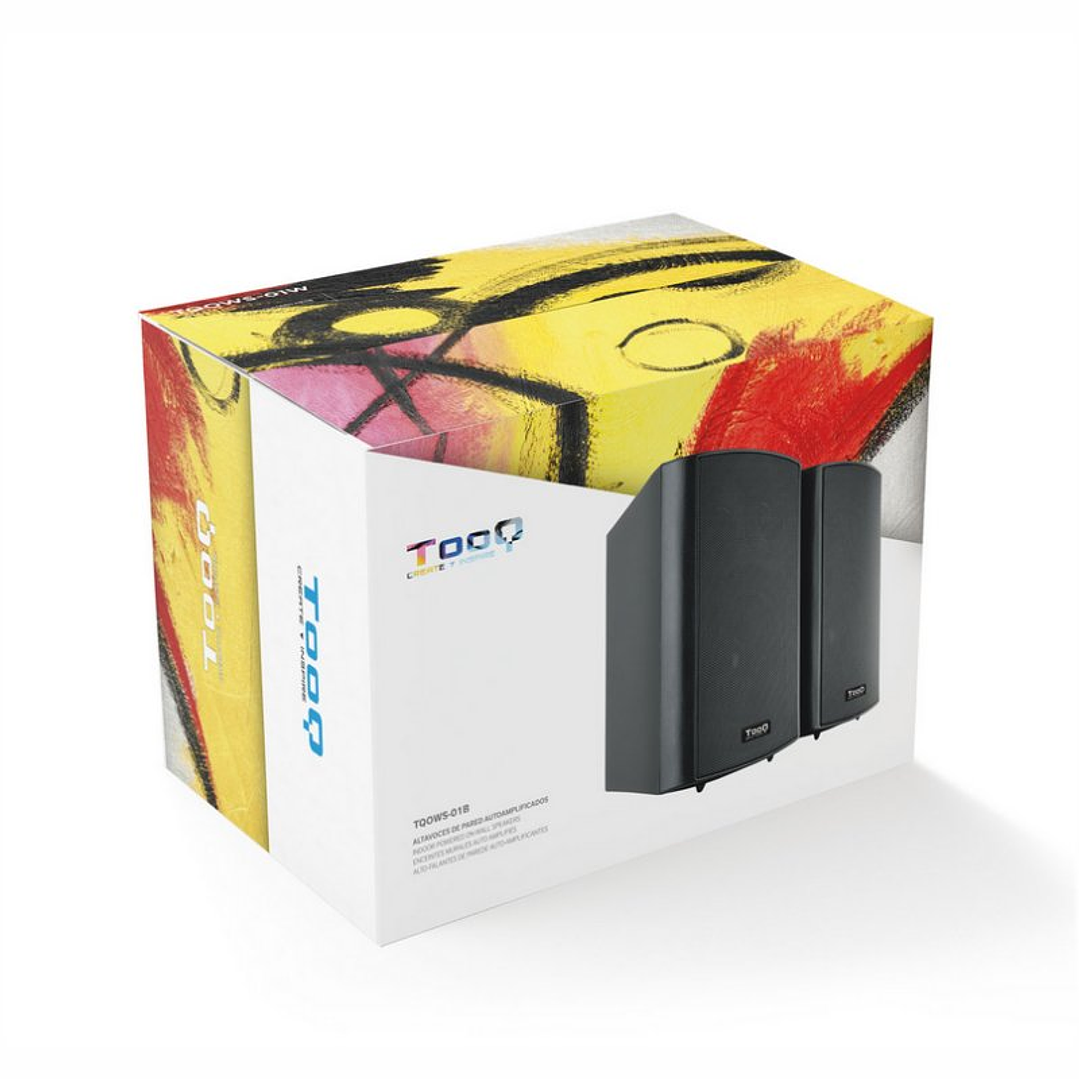 Tooq TQOWS-01B Altavoces Pared Pizarra Dig.2x30W 4