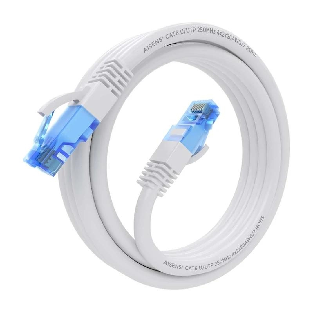 Aisens Cable RJ45 CAT.6 UTP AWG26 CCA Blanco 2.0 1