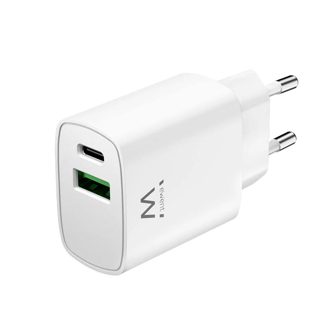 EWENT Cargador rapido Q3 20w Usb-C y Usb-A 1