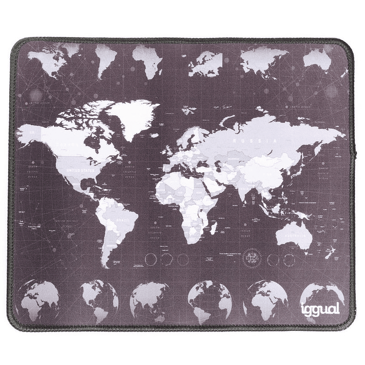 iggual Alfombrilla mapamundi ratón 30x25 cm 1