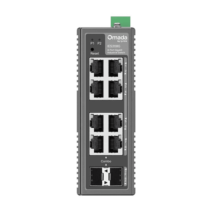 TP-Link IES208G Switch Industrial 6xG 1xSFP 2xCom 2