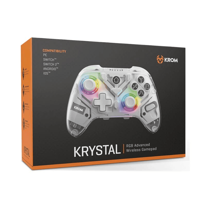 KROM Gamepad KRYSTAL Wireless RGB Bluetooth 5.0 4