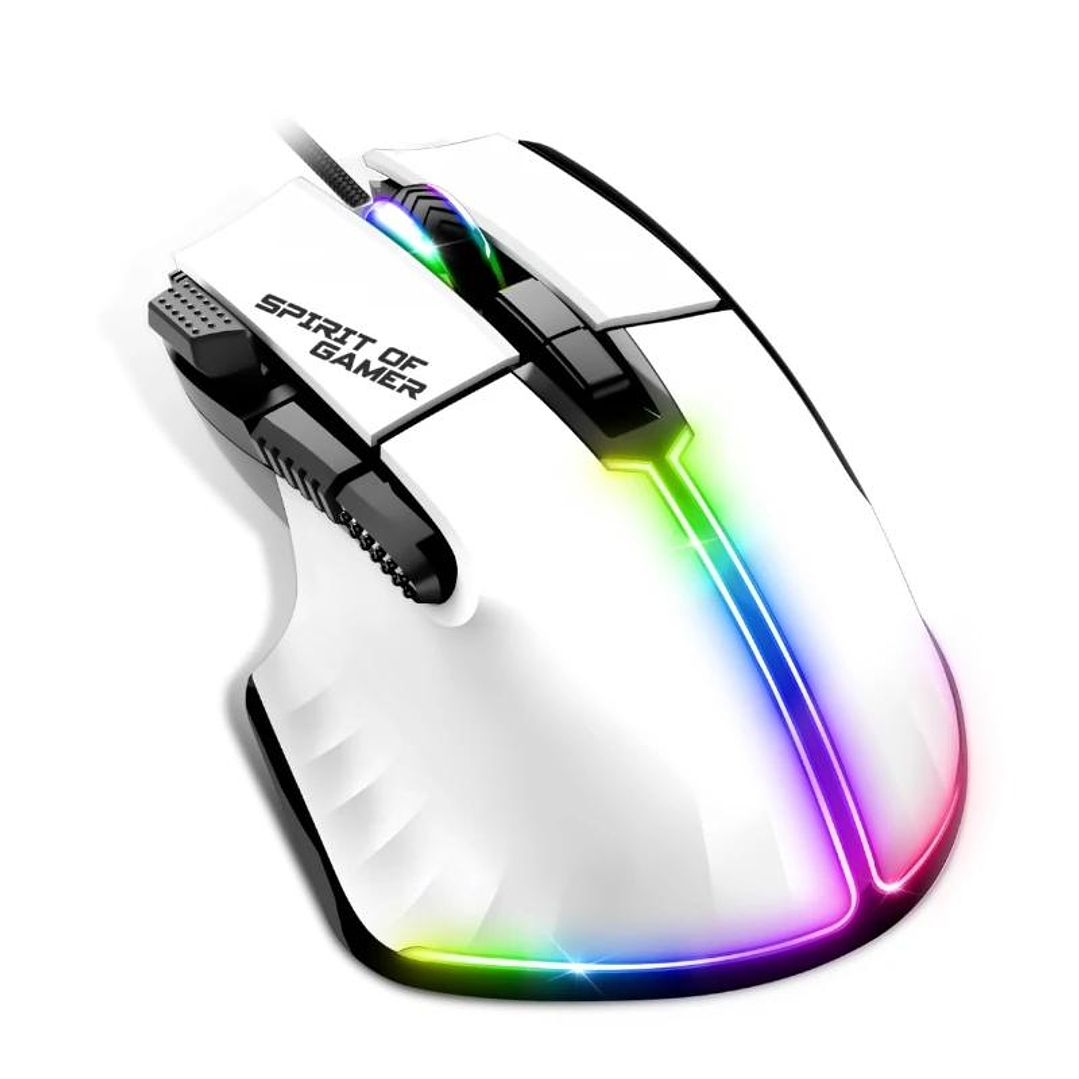 Spirit of Gamer Raton Souris Pro M5 Blanco 1