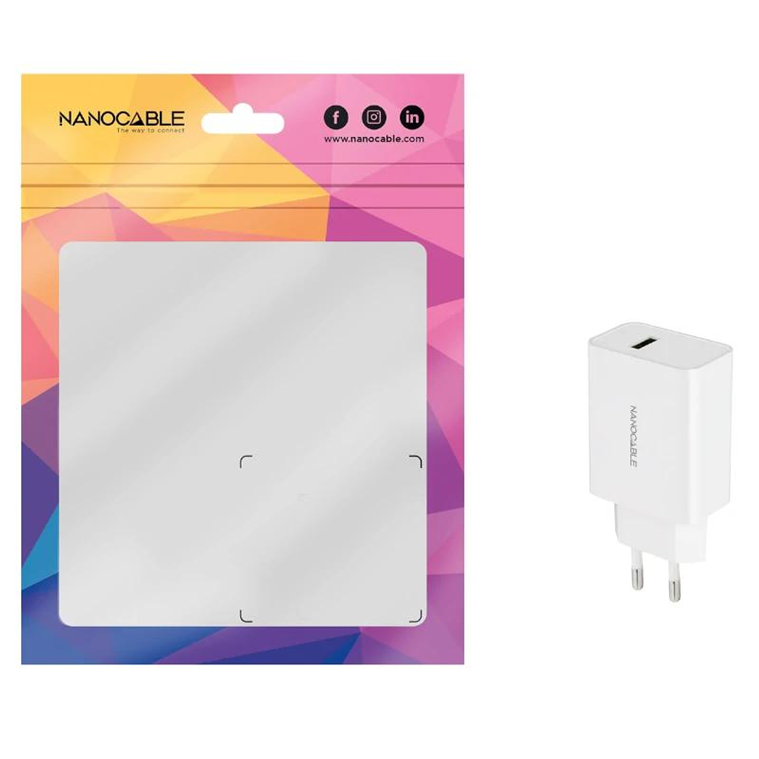 Nanocable Cargador 1 x USB 5V-2.1A Blanco 2