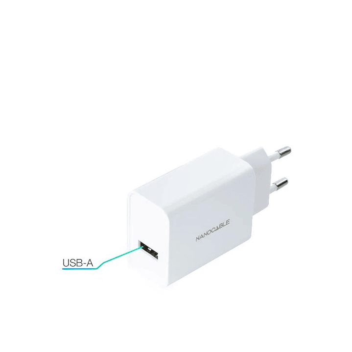 Nanocable Cargador 1 x USB 5V-2.1A Blanco 3