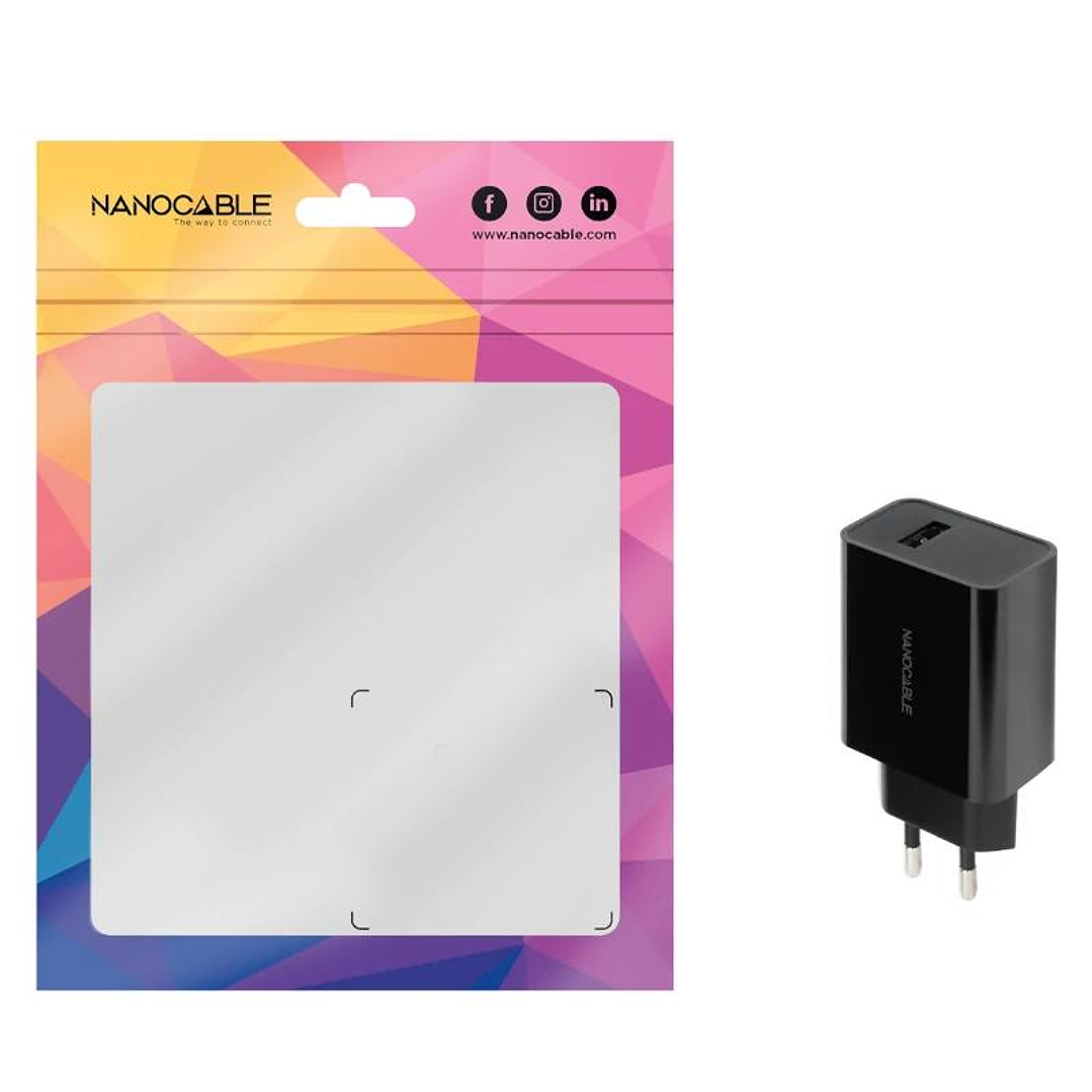 Nanocable Cargador 1 x USB 5V-2.1A Negro 2