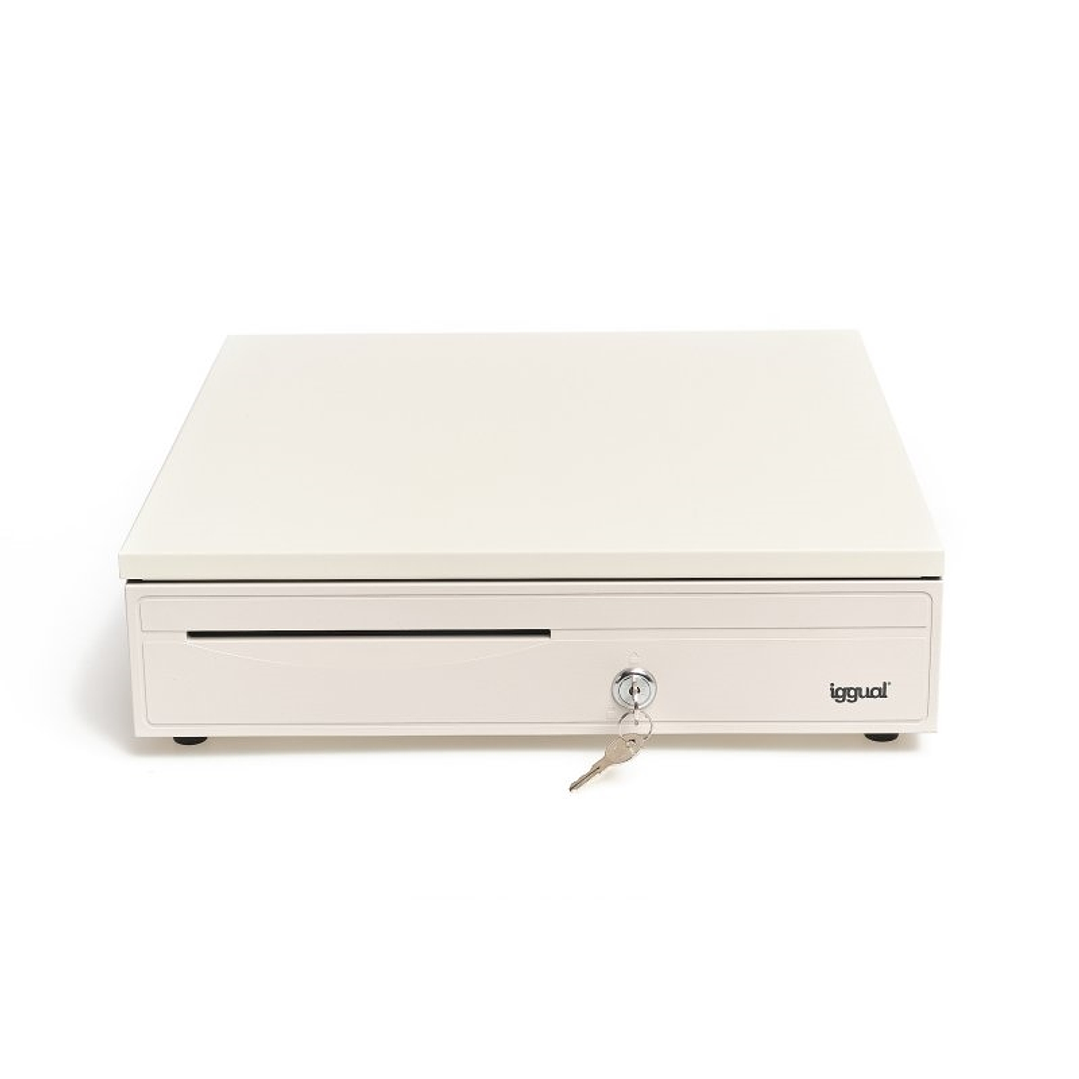 iggual Cajón portamonedas IRON-30W 42cm 5+5 blanco 1