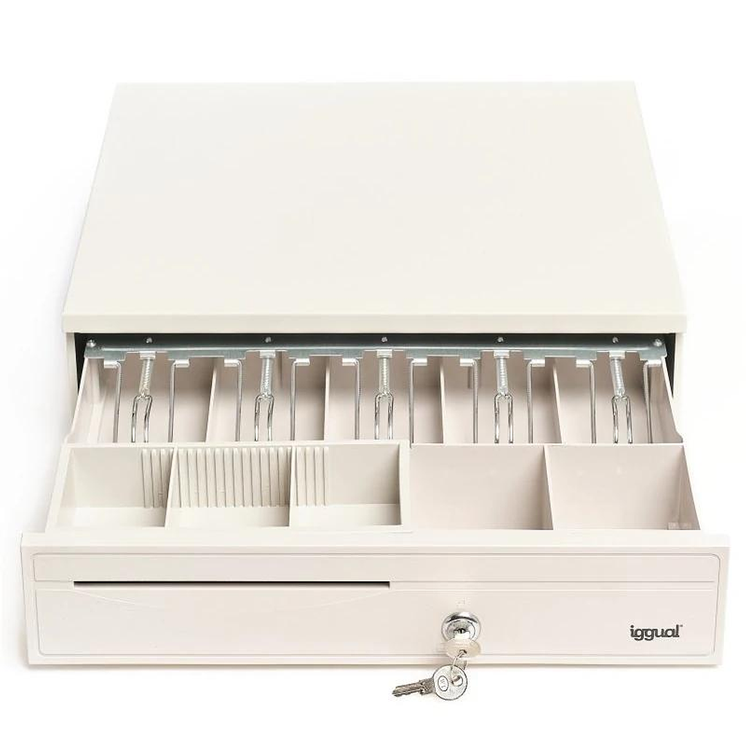 iggual Cajón portamonedas IRON-30W 42cm 5+5 blanco 4