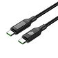 Celly Cable UsbC-UsbC2  2Mt Led BK 100w - Thumbnail 1
