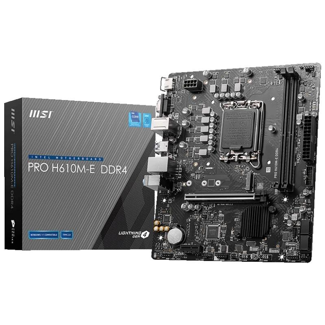 MSI Placa Base PRO H610M-E DDR4 mATX 1700 1