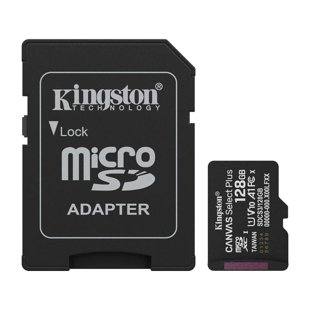 Kingston SDCS3/128GB microSD XC Gen3 150MB/s A1 1