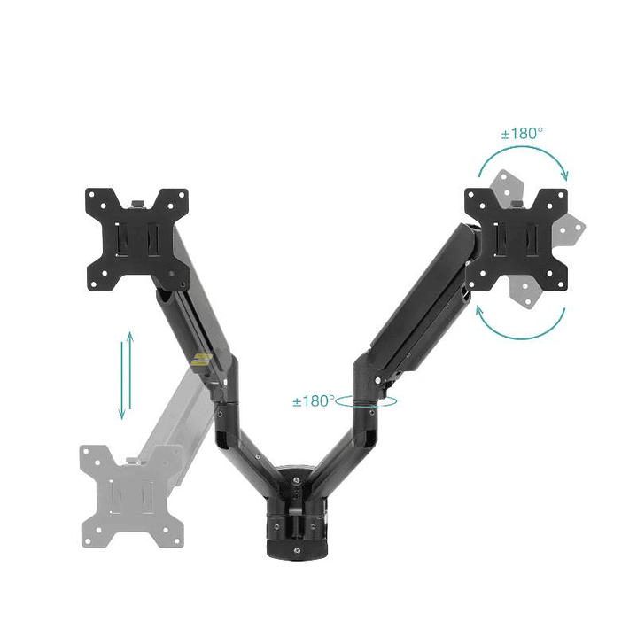 Tooq Soporte Pared LP1434TNR-B 2 brazo 13-34 Negro 2