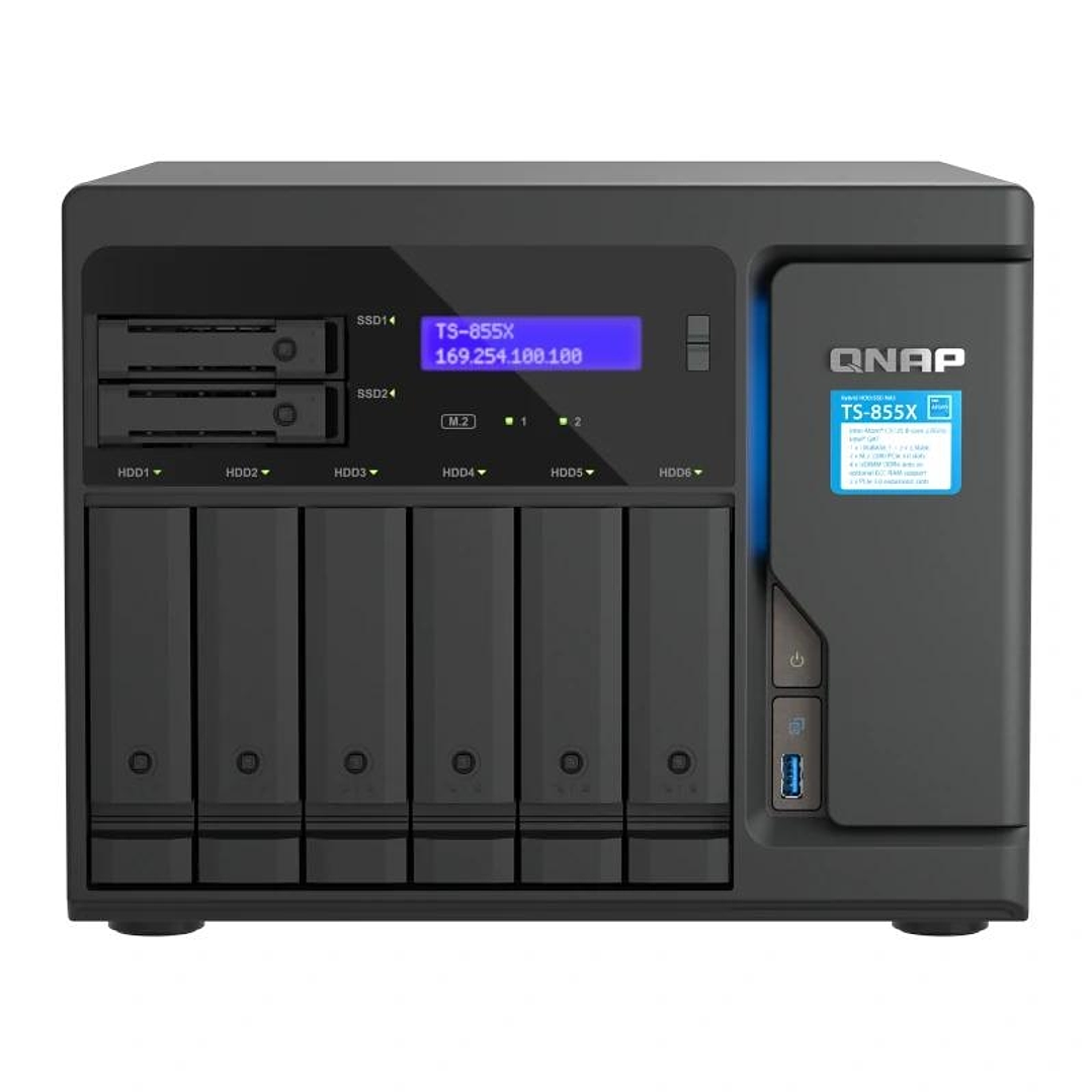 QNAP TS-855X-8G NAS 6+2 Bay 2x2.5GbE 4xUSB 1