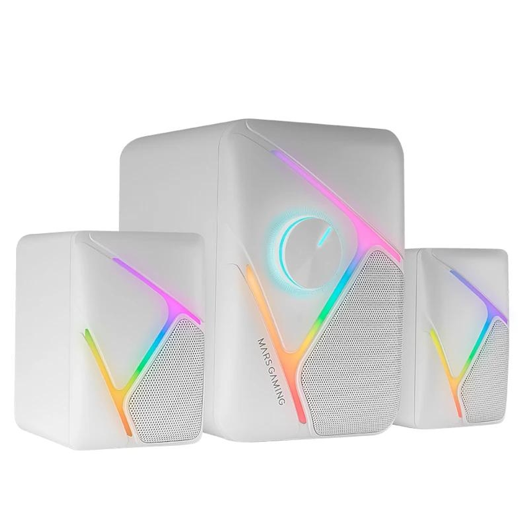 Mars Gaming Altavoces MS-H21 2.1 35W RGB Blanco 1