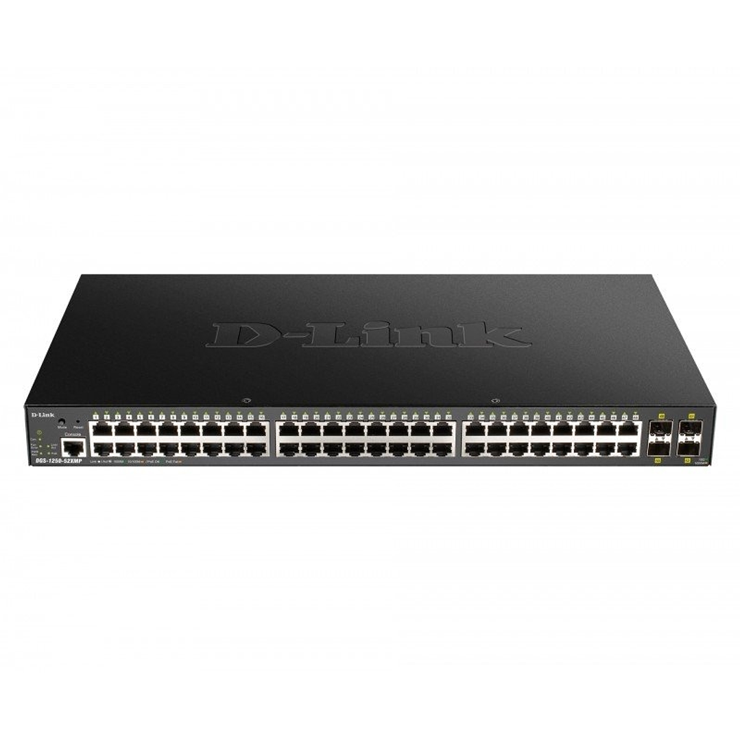 D-Link DGS-1250-52XMP/E Switch 48xG PoE+4x10G SFP+ 1