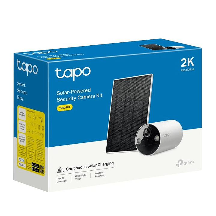 TP-Link TC82 KIT Cámara WiFi 2K Batería Pane Solar 4