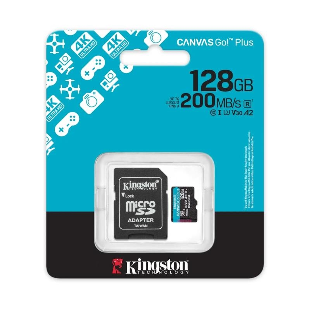 Kingston microSD Canvas Go! Plus 4 128GB 200 MB-s 1