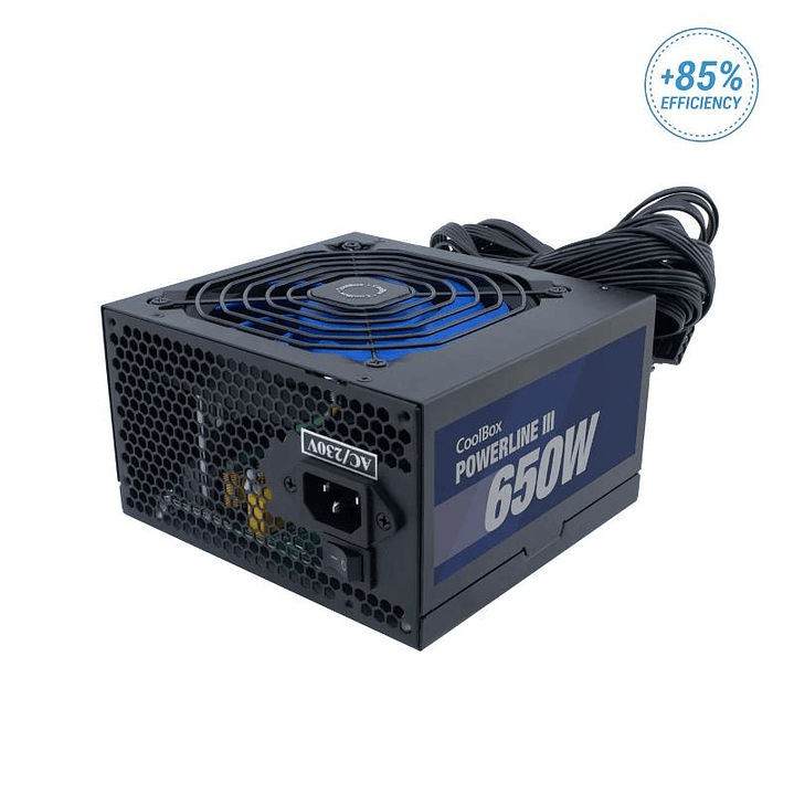 COOLBOX FUENTE ALIM. ATX POWERLINE3 650W 85%EFI 2