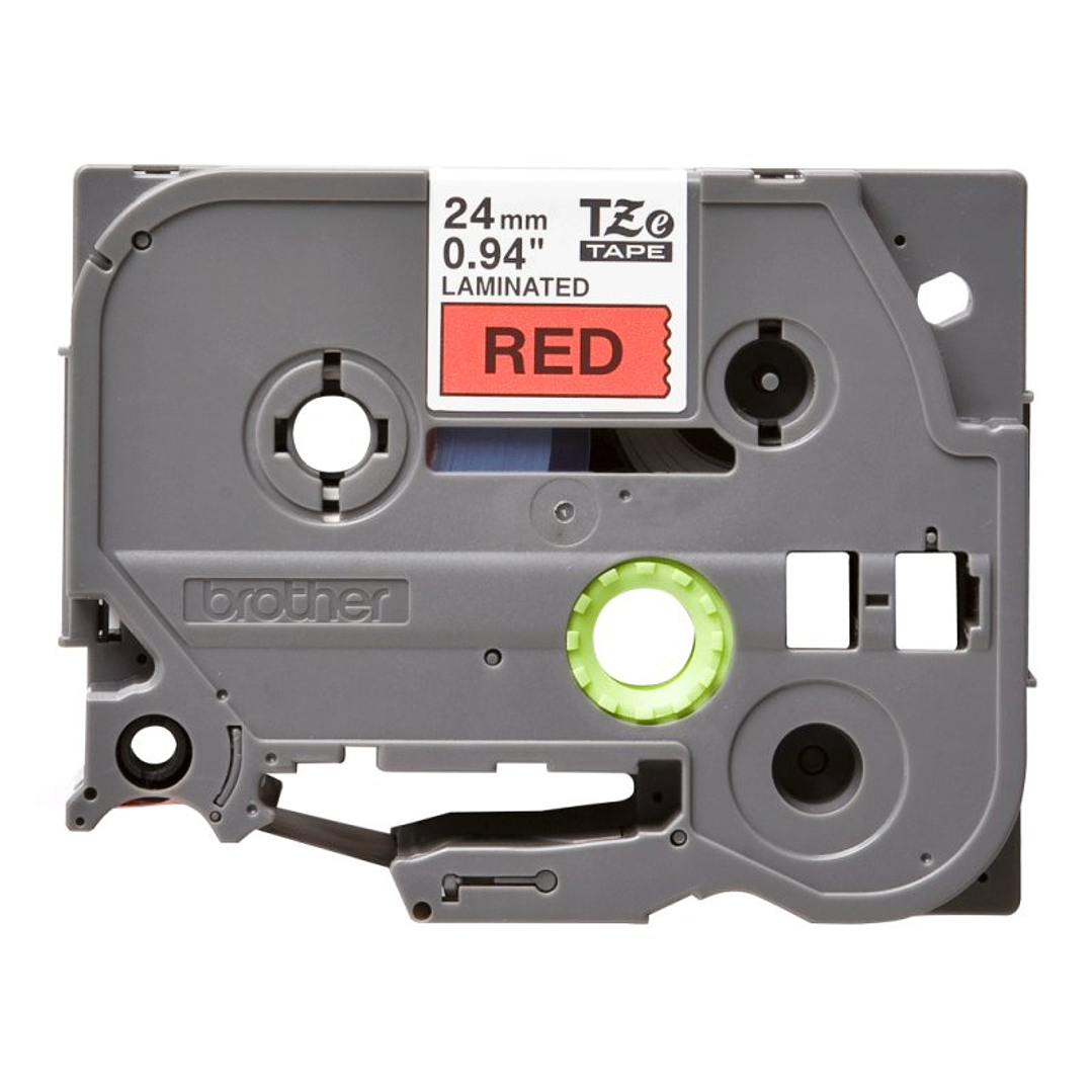 Brother TZe451 cinta laminada 24mm Negro/Rojo 8m 2