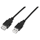 Nanocable Cable USB 2.0 Tipo-A M/H P Negro 1,8 m - Miniatura 1