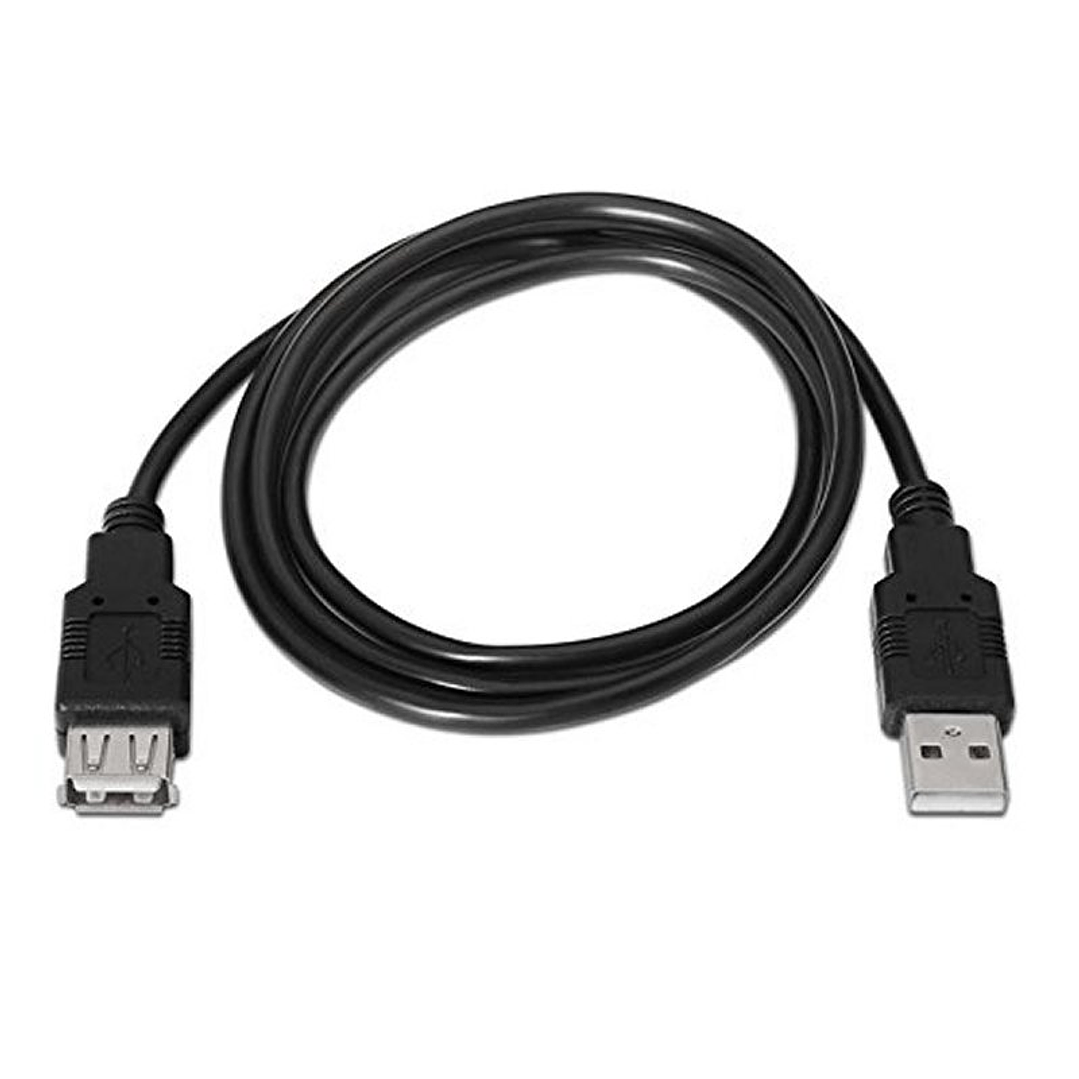 Nanocable Cable USB 2.0 Tipo-A M/H P Negro 1,8 m 2