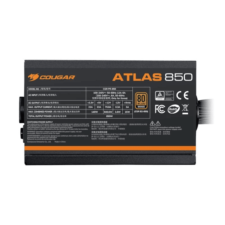 Cougar Fuente Alim ATLAS 650 80+bronze 24-pin 3